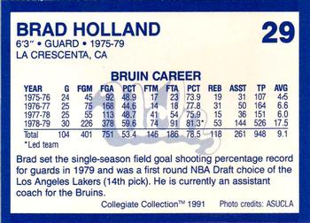 1991 Collegiate Collection UCLA #29 Brad Holland Back