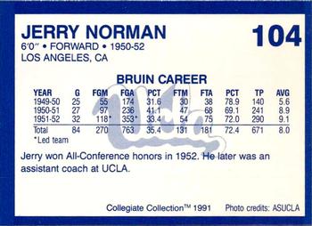 1991 Collegiate Collection UCLA #104 Jerry Norman Back