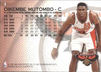 1996-97 Fleer Sprite #1 Dikembe Mutombo Back