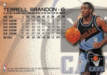 1996-97 Fleer Sprite #6 Terrell Brandon Back