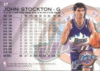 1996-97 Fleer Sprite #37 John Stockton Back