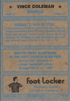 1989 Foot Locker Slam Fest #3 Vince Coleman Back