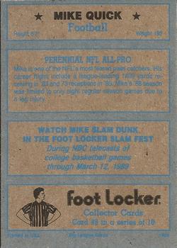 1989 Foot Locker Slam Fest #8 Mike Quick Back