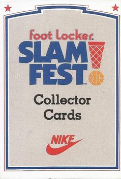 1989 Foot Locker Slam Fest #10 Logo/Checklist Front