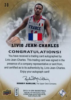 2013-14 SP Authentic - Autographs Gold #30 Livio Jean-Charles Back