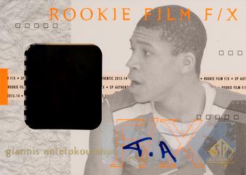 2013-14 SP Authentic - 2001-02 SP Rookie FX Film Autographs #91 Giannis Antetokounmpo Front