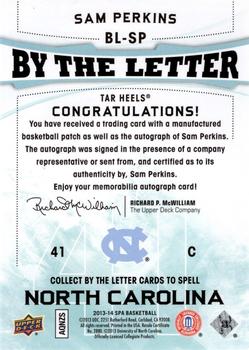 2013-14 SP Authentic - By the Letter Signatures #BL-SP Sam Perkins Back