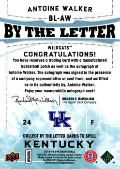 2013-14 SP Authentic - By the Letter Signatures #BL-AW Antoine Walker Back