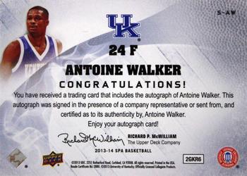2013-14 SP Authentic - Sign of the Times #S-AW Antoine Walker Back