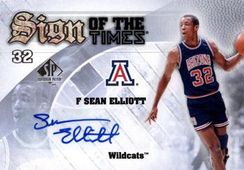 2013-14 SP Authentic - Sign of the Times #S-EL Sean Elliott Front