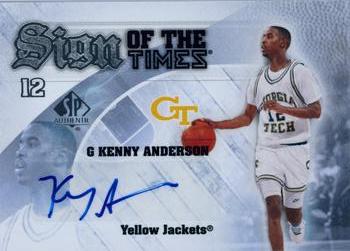 2013-14 SP Authentic - Sign of the Times #S-KA Kenny Anderson Front
