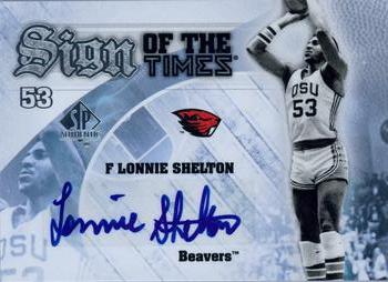 2013-14 SP Authentic - Sign of the Times #S-LS Lonnie Shelton Front