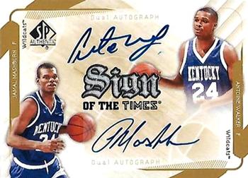 2013-14 SP Authentic - Sign of the Times Dual #S2-MW Jamal Mashburn / Antoine Walker Front