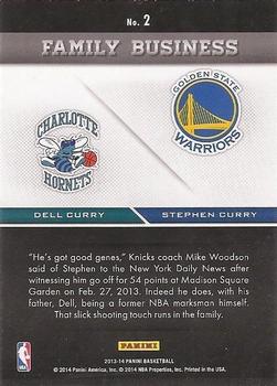 2013-14 Panini - Family Business #2 Dell Curry / Stephen Curry Back