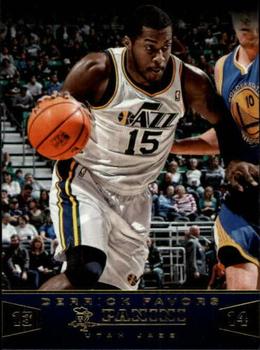 2013-14 Panini - Gold Knights #89 Derrick Favors Front