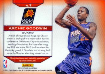 2013-14 Panini - Rookie Jerseys #9 Archie Goodwin Back
