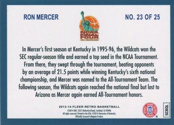 2013-14 Fleer Retro - '92-93 Fleer Final Four Stars #23 Ron Mercer Back