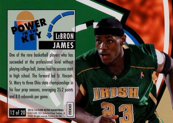 2013-14 Fleer Retro - '93-94 Ultra Power in the Key #12 LeBron James Back