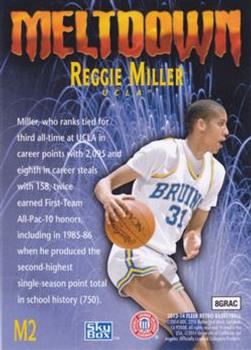 2013-14 Fleer Retro - '95-96 SkyBox Premium Meltdown #M2 Reggie Miller Back