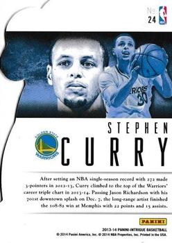 2013-14 Panini Intrigue - Intriguing Players Die Cuts #24 Stephen Curry Back