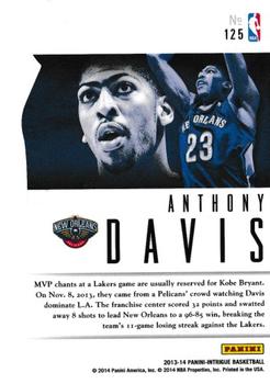 2013-14 Panini Intrigue - Intriguing Players Die Cuts #125 Anthony Davis Back