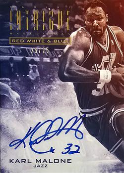 2013-14 Panini Intrigue - Red White and Blue Autographs #19 Karl Malone Front