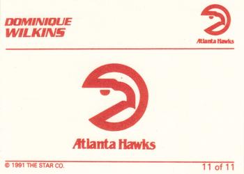 1990-91 Star Dominique Wilkins #11 Dominique Wilkins / Atlanta Hawks Back