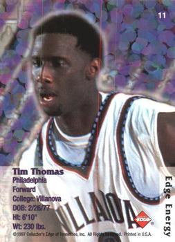 1997 Collector's Edge - Energy #11 Tim Thomas Back