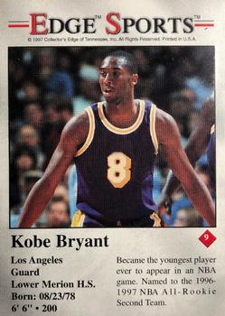 1997 Collector's Edge - Extra #9 Kobe Bryant Back