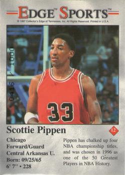 1997 Collector's Edge - Extra #12 Scottie Pippen Back