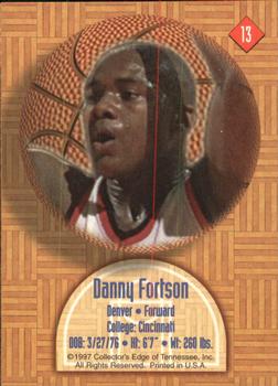 1997 Collector's Edge - Hardcourt Force #13 Danny Fortson Back