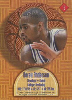 1997 Collector's Edge - Hardcourt Force #15 Derek Anderson Back