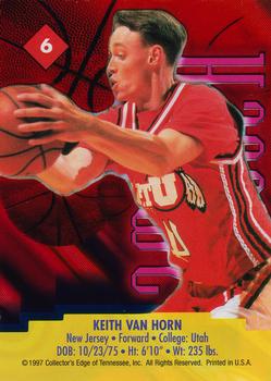 1997 Collector's Edge - Swoosh #6 Keith Van Horn Back