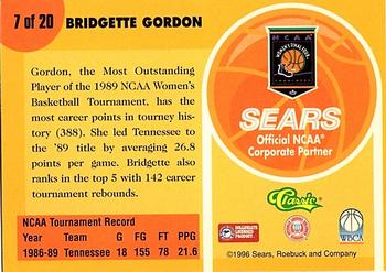 1996 Classic Sears Legends of the Final Four #7 Bridgette Gordon Back