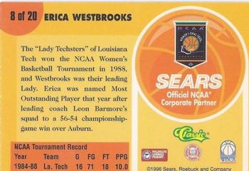 1996 Classic Sears Legends of the Final Four #8 Erica Westbrooks Back