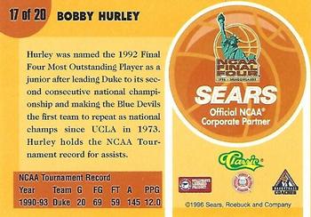 1996 Classic Sears Legends of the Final Four #17 Bobby Hurley Back