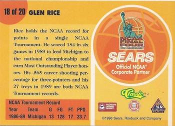 1996 Classic Sears Legends of the Final Four #18 Glen Rice Back
