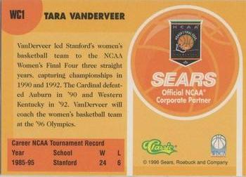 1996 Classic Sears Legends of the Final Four #WC1 Tara Vanderveer Back