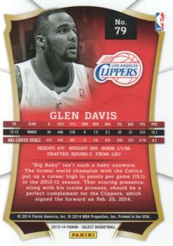 2013-14 Panini Select #79 Glen Davis Back