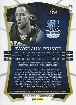 2013-14 Panini Select #104 Tayshaun Prince Back