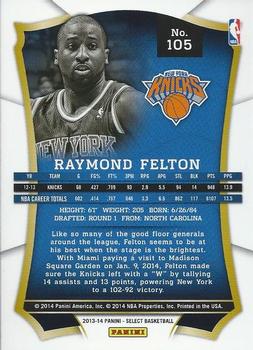2013-14 Panini Select #105 Raymond Felton Back
