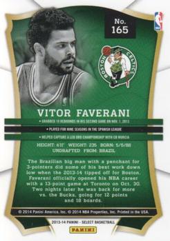 2013-14 Panini Select #165 Vitor Faverani Back