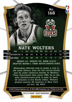 2013-14 Panini Select #168 Nate Wolters Back