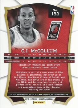 2013-14 Panini Select #182 C.J. McCollum Back
