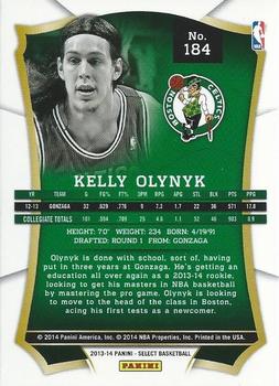 2013-14 Panini Select #184 Kelly Olynyk Back