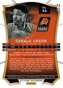 2013-14 Panini Select #46 Gerald Green Back