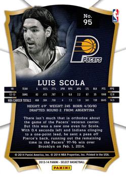 2013-14 Panini Select #95 Luis Scola Back