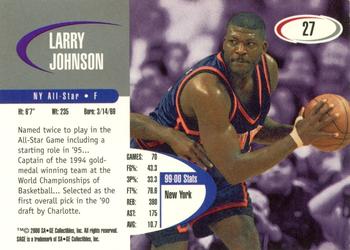 2000 SAGE #27 Larry Johnson Back