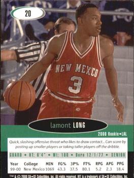 2000 SAGE HIT #20 Lamont Long Back