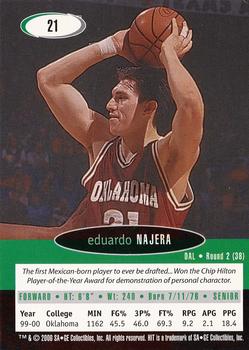 2000 SAGE HIT #21 Eduardo Najera Back